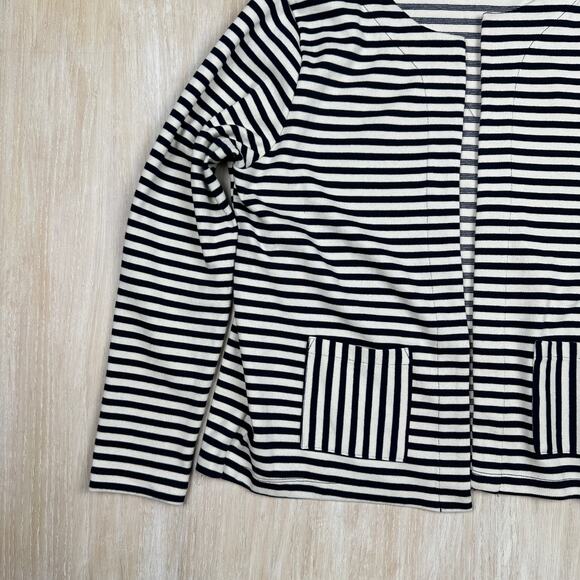 Jane and Delancey Stripe Knit Preppy Nautical Open Front Cardigan Sweater XL - Picture 4 of 14